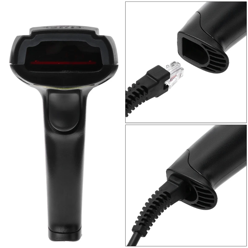 USB лазерный сканер штрих-кодов проводной Ручной Стандартный 1D бар сканер для считывания штрих-кода LX9C