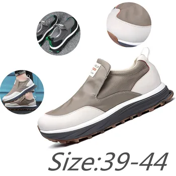 

Autumn New Style Men's Personality Ice Silk Cloth Shoes Trend Korean Style Breathable Stitching Slip-on Casual Shoes for Student