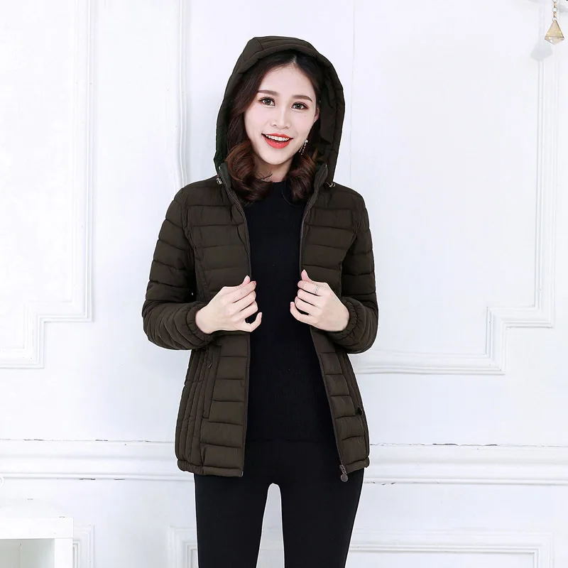 

2019 New Style Women's Short Slim Fit Cotton Overcoat Large Size Dress off Season down Jacket Cotton-padded Clothes Students Cas
