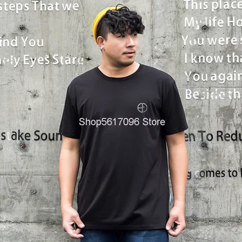 

Short Sleeve T Shirt Male Loose Round Neck Big Size Plus Fat Plus Large Size Fat Man Fat Short Sleeve T