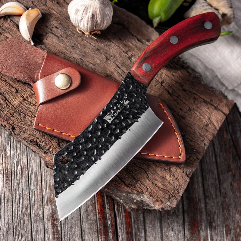 Ковка из высокоуглеродистой стали нож ручной работы кованый шеф повар кухонные