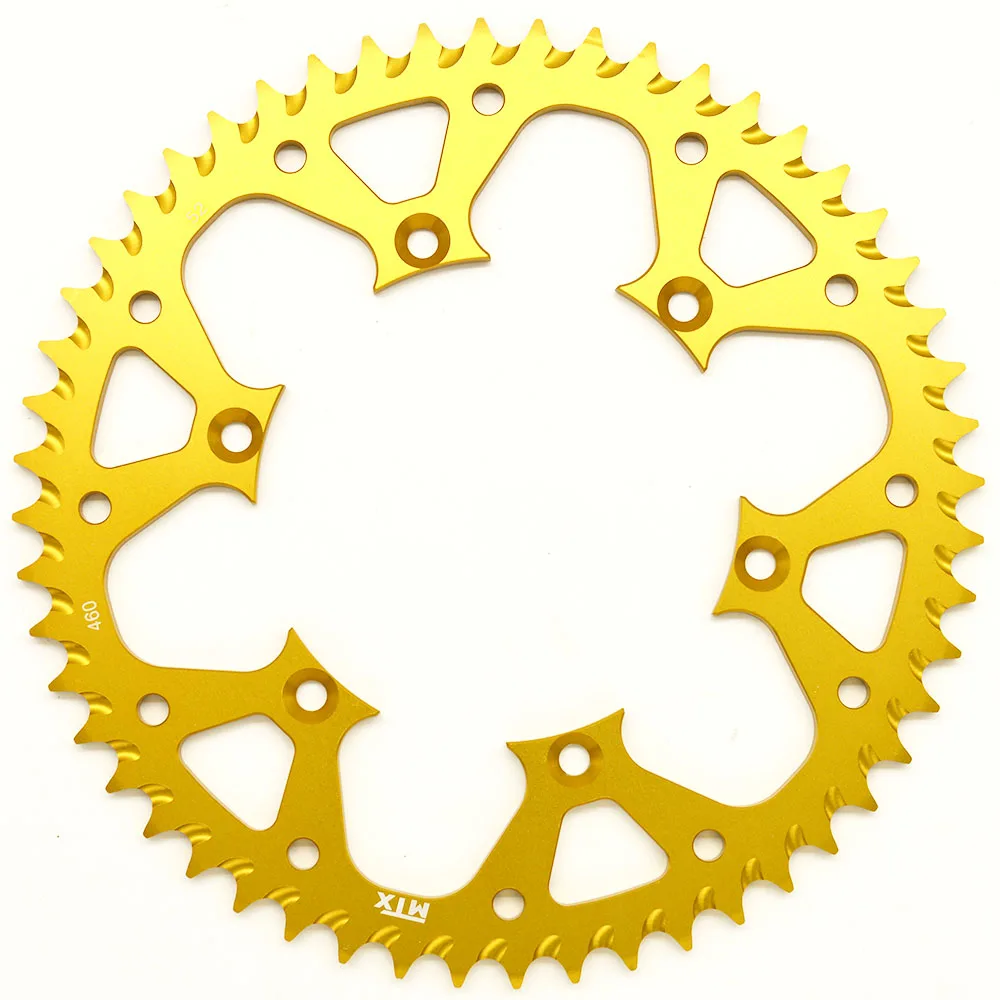 52T GOLD MTX Звездочка 11A-110 47 48 49 50 51 52 зубы алюминиевый сплав Задняя звездочка для Kawasaki Off Road KX125 KX250 Suzuki KX125 - Цвет: 52T GOLD