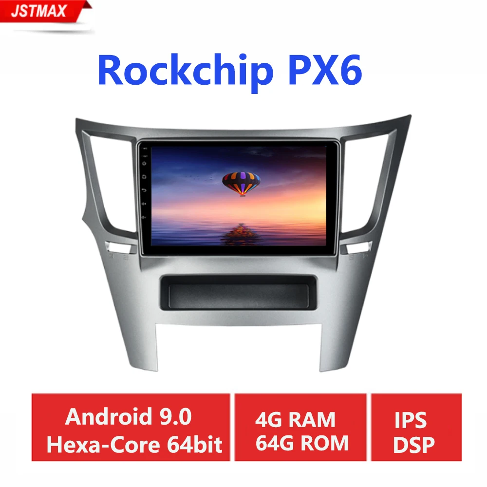 1 din автомобильный Радио Мультимедиа Android 9,0 TDA7850 для Subaru Legacy Outback 2009 2010 2011 2012 2013 USB MP3 " ips DSP Wi-Fi - Цвет: PX6  4G-64G DSP