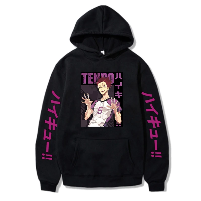 

Haikyuu Hoodies Men Japanese Anime Autumn Unisex Hooded Casual Pullovers Comfortable Sweatshirts Tops for Teens Boy Girl