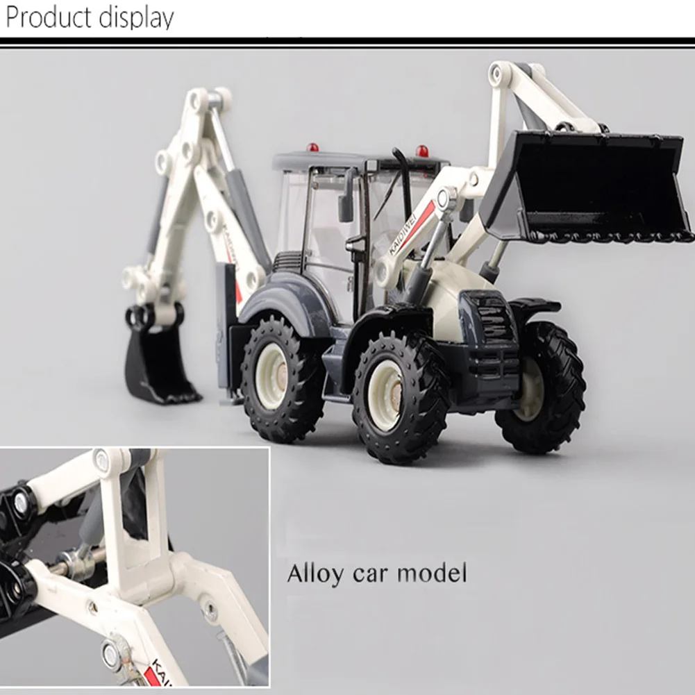 

Alloy Diecast Excavator 1:50 4 Wheel Shovel Loader Two-way Forklift Bulldozer Backhoe Loader Truck Model For Kids Gift Toys