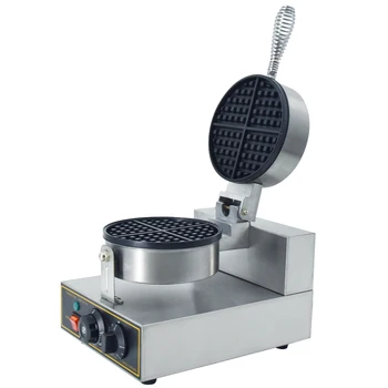 

Electric Waffle Maker 1200W Single Head Waffle Machine Commercial Waffle Makers Non-Stick Stainless Steel Timing 50-250 Degree