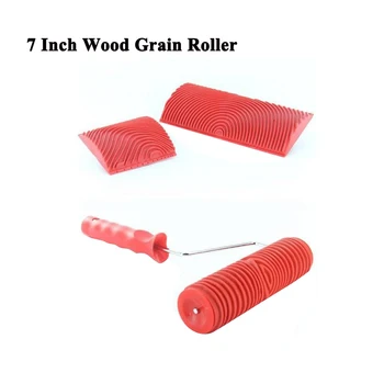 

7 Inch Empaistic Pattern Roller Painter +2 PCS Wood Graining Painting Tool,Art Wallpaper Imitation Wood Grain Tool,Wall Texture