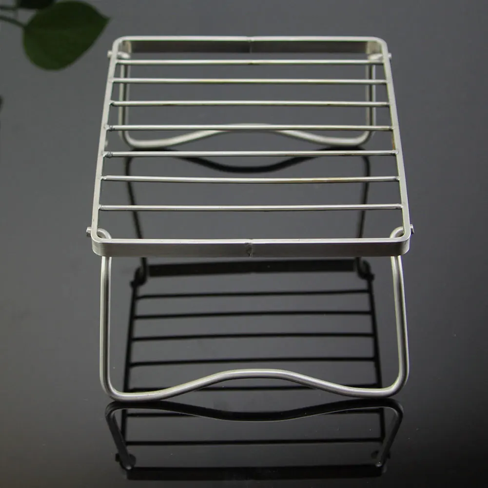 Portable Foldable Universal Holder Outdoor Camping Travel Lightweight Rack Barbecue Garden Stainless Steel Multifunction