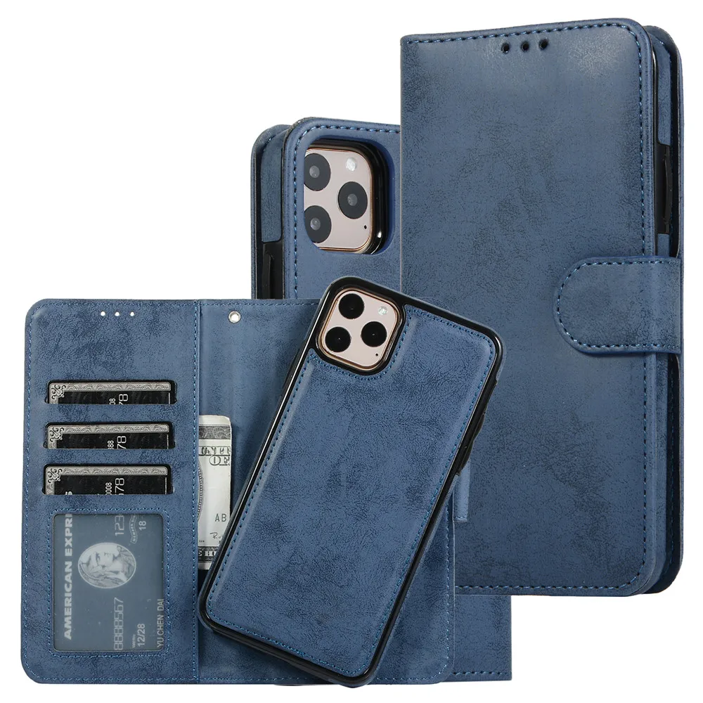 iphone 12 pro max phone case Wallet Flip Case For iPhone 13 12 Mini 11 Pro XS Max XR X 8 7 6 6s 5 5s SE 2020 Plus Leather Magnetic Etui Detachable Card Cover iphone 12 pro max wallet case