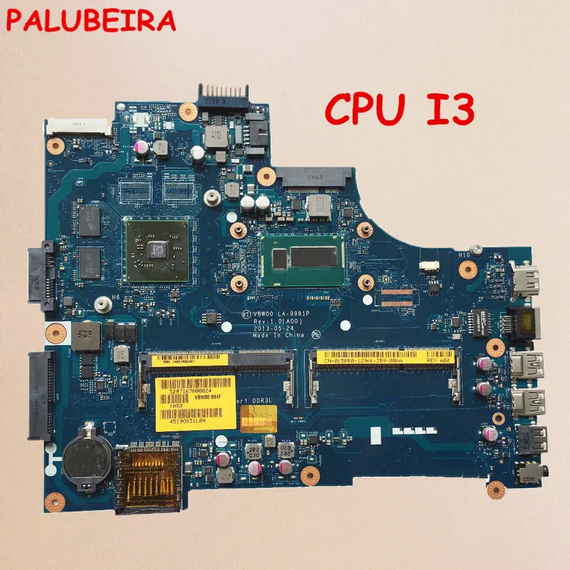 PALUBEIRA CN-08MVM8 8MVM8 для DELL Inspiron 5537 3537 Материнская плата ноутбука VBW00 LA-9981P REV: 1,0(A00) I3 материнская плата ноутбука