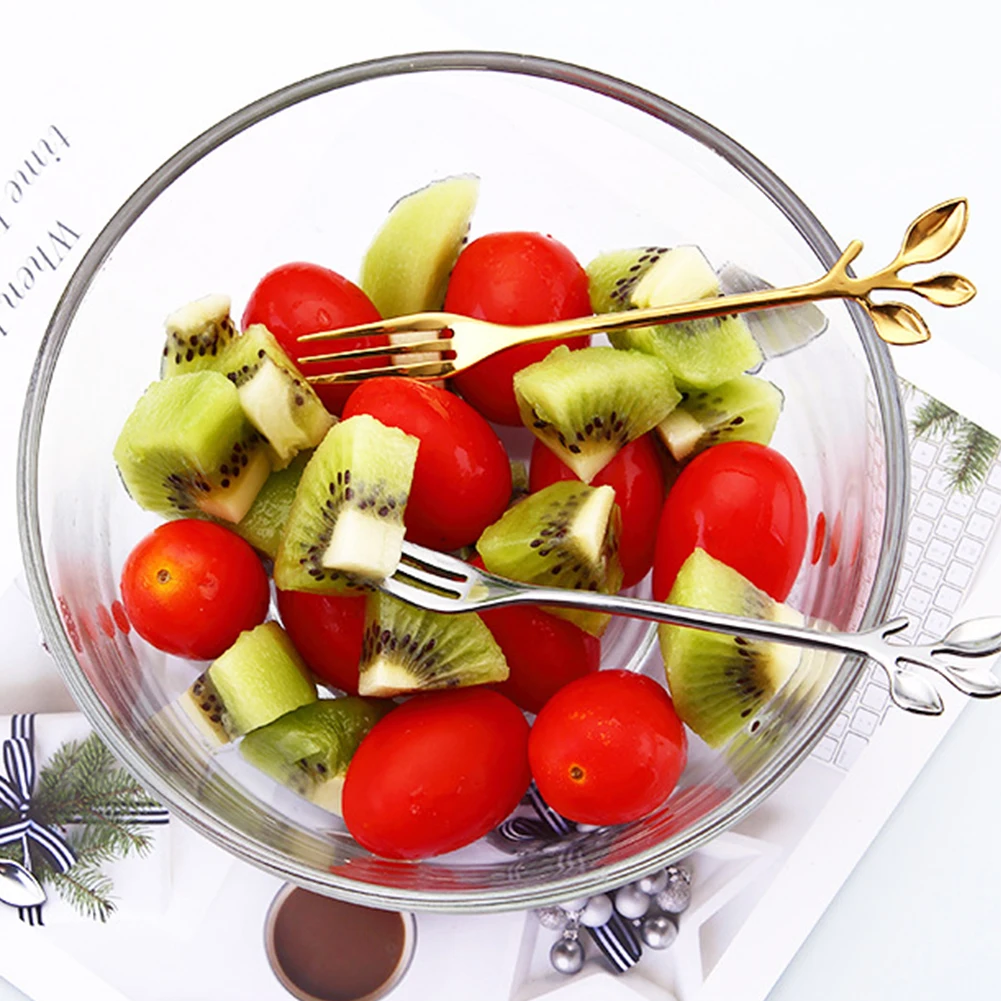 Practical Smooth Restaurant Kitchen Stainless Steel Branches Shape Long Handle Coffee Dinnerware Stirring Spoon Mirror Polishing