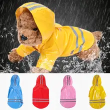 Костюм пальто дождевик для животных щенок собака дождевик с капюшоном водонепроницаемая одежда