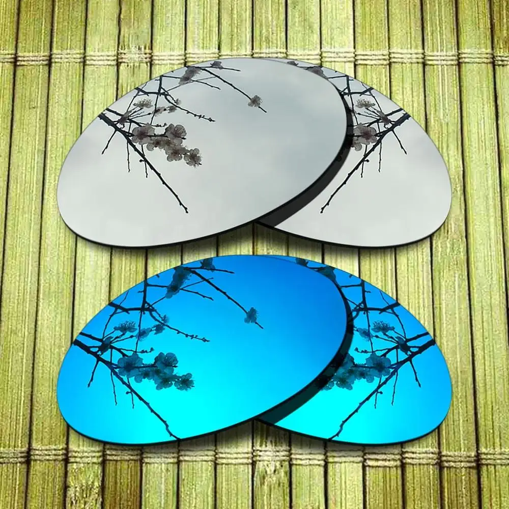 1x Chrome-1x Blue Поляризованных Сменные линзы для-солнцезащитные очки Oakley Romeo 1 Солнцезащитные очки с оправой, True Цвет зеркальное покрытие-варианты - Цвет линз: 1x Chrome-1x Blue