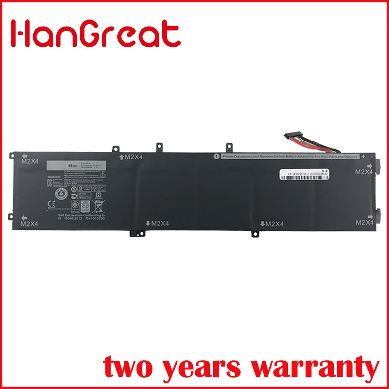 Hangreat 4GVGH Новый аккумулятор для ноутбука DELL Precision 5510 XPS 15 9550 series 1P6KD T453X 11 4 V 84WH |