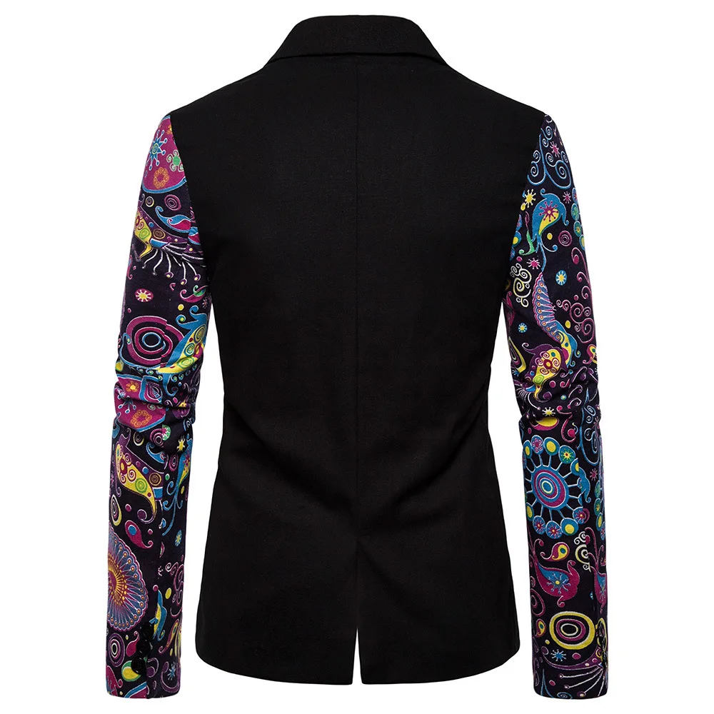 

2019 Hot Selling Casual Fashion National Wind Mixed Colors Large Size Men Suit X28