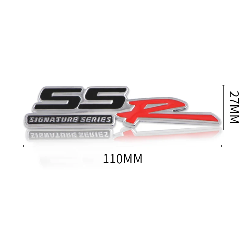 Автомобильные аксессуары 3D из металлического цинкового сплава SSR SS R серия подписи значок в виде буквы Автомобильная наклейка с эмблемой Авто тело задняя наклейка на багажник стиль - Название цвета: black red
