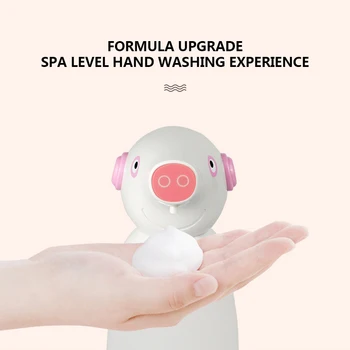

Cute Pig Intelligent Disinfection Liquid Soap Dispenser Automatic Induction Foam Washing Machine Infrared Sensor 330ML