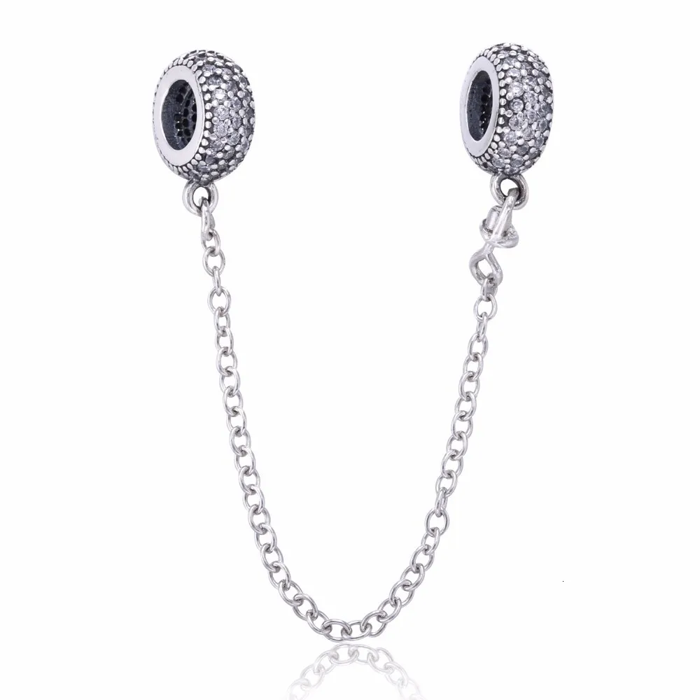 SC304 925 пробы серебряные декоративные бабочки дуги любви корона о безопасности цепи подходят талисманы Pandora Браслеты для женщин ювелирные изделия DIY - Цвет: SC304