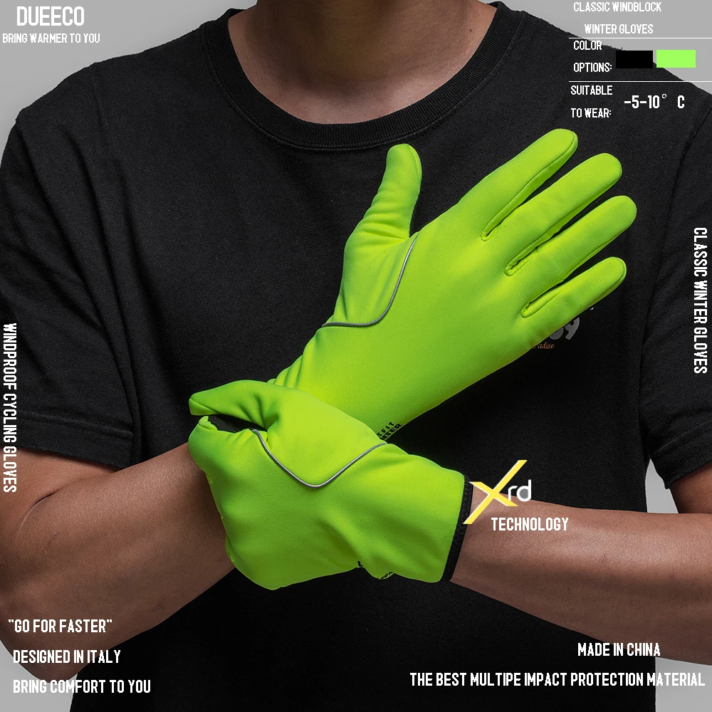 Rockbros Guantes Ciclismo Mtb Térmicos Protección Nudillos.HOLA