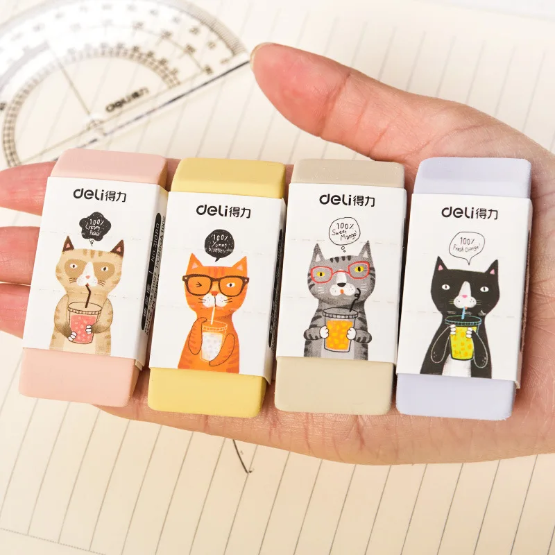 

Deli Students Cant Rubber Eraser 71080 Polished Clean 4B Rubber Boxed Children Sketch Mapping