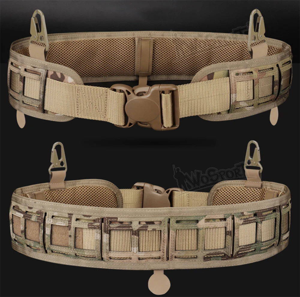 Camo Мужской армейский Военный камуфляж Molle пояс тактический наружный поясной пояс с подкладкой CS ремень многофункциональное оборудование для мужчин t широкие ремни Мягкий - Цвет: Camo