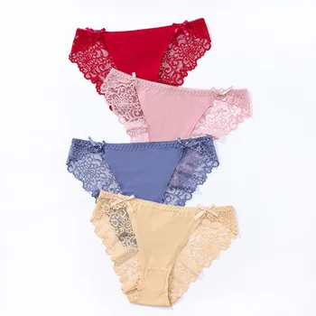 

3pcs Floral Lace Seamless Panties Briefs New Female Underpants Cotton Inner Women Intimate Lingerie Lace Panties Size XL 8Colors