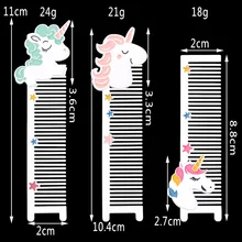 Pente de unicórnio fofo para boneco de algodão, acessório de cabeleireiro portátil, pente de unicórnio para cabeleireiro