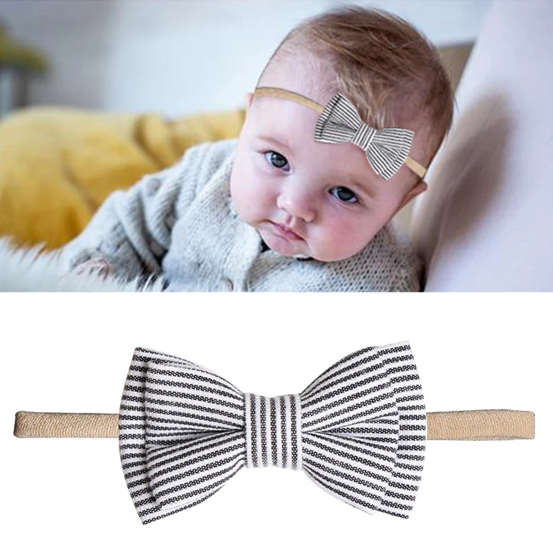 Детские Луки новорожденных цветочный ободок для волос девочек мягкие носки