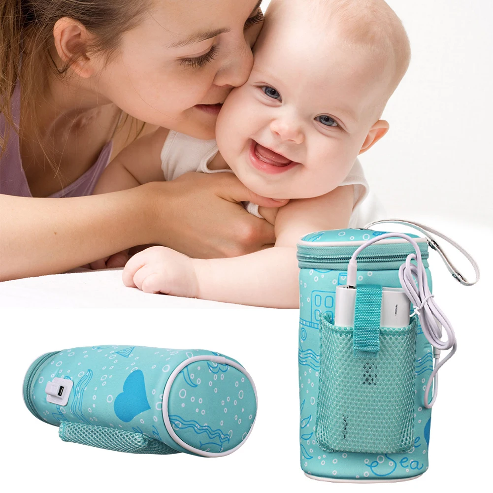 Car Portable USB Heating Intelligent Warm Milk Tool Baby Outdoor Bottle Thermostat Bag