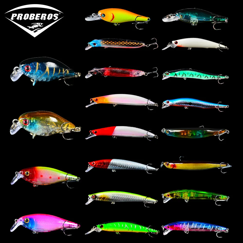 20 шт. набор жесткой приманки Классическая Смешанная приманка Topmouth Culter Bass принимает все приманки для моделирования горячая Распродажа