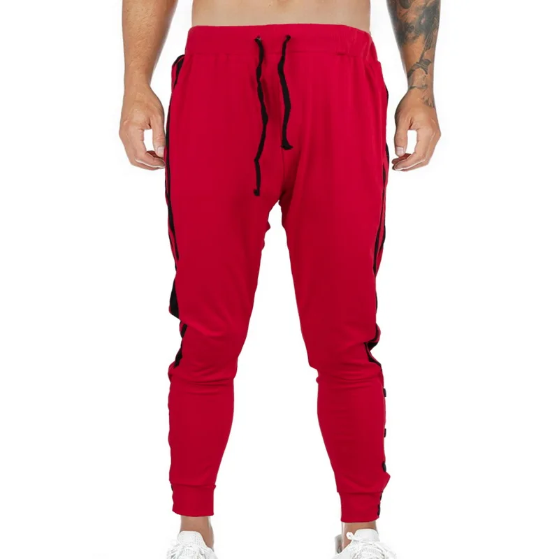 

2019 Men Pants Men's Jogging Pants Hip Men's Striped Side Tether Rope Color Matching Feet Trousers Men's Trouser