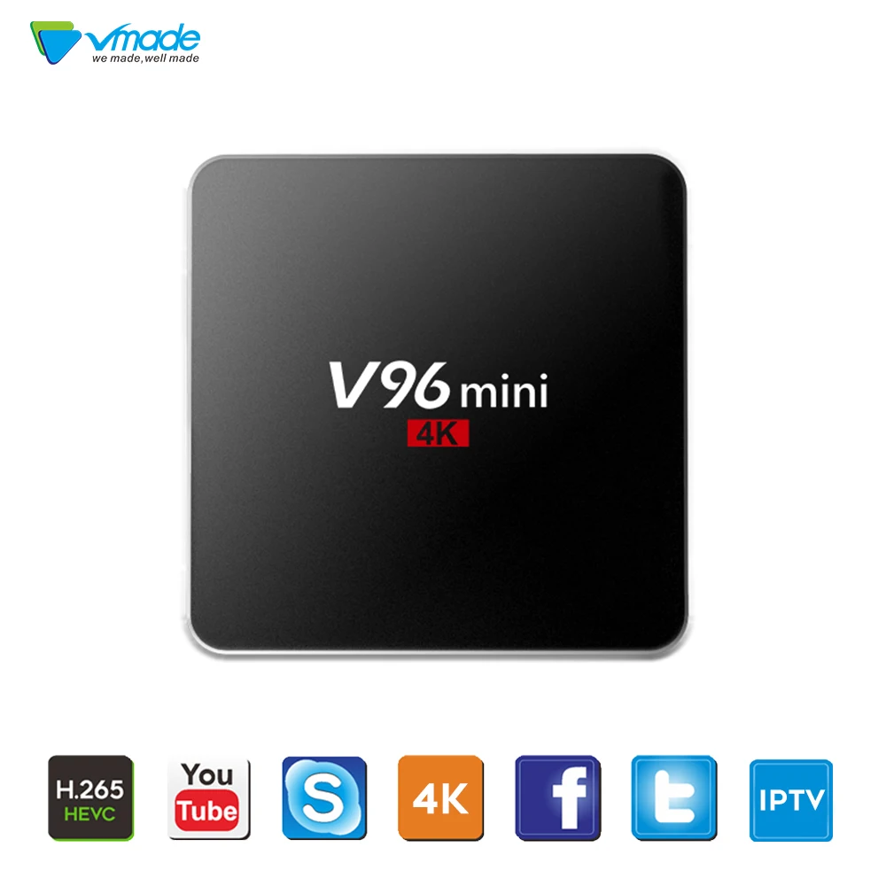 Vmade V96 Мини ТВ приставка на базе Android BOX V96mini Android 7,1 Smart tv Box 2 Гб 16 Гб Amlogic Allwinner H3 2,4 ГГц Wi-Fi Смарт ТВ-бокс 2 Гб 16 Гб