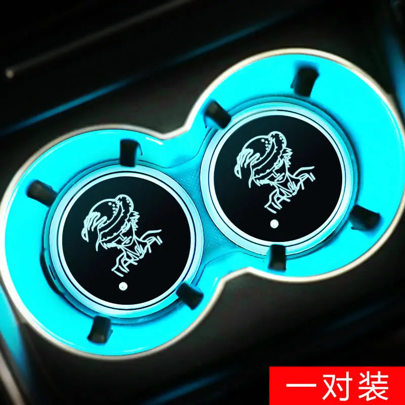 Aiwins автомобильный светящийся коврик для посуды для Toyota Полная серия автомобильный светящийся Логотип Аксессуары Atmospherelight - Испускаемый цвет: I