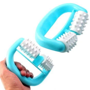 

1pc Blue D Type Fat Control Roller Massager Cellulite Leg Abdomen Legs Neck Buttocks Fast Anti Fatigue