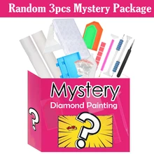 1Pack Gift 3pc, May Include Diamond Paintings, Diamond Painting Accessories, Different Tools, Etc. Random Mysterious Gift Pack.
