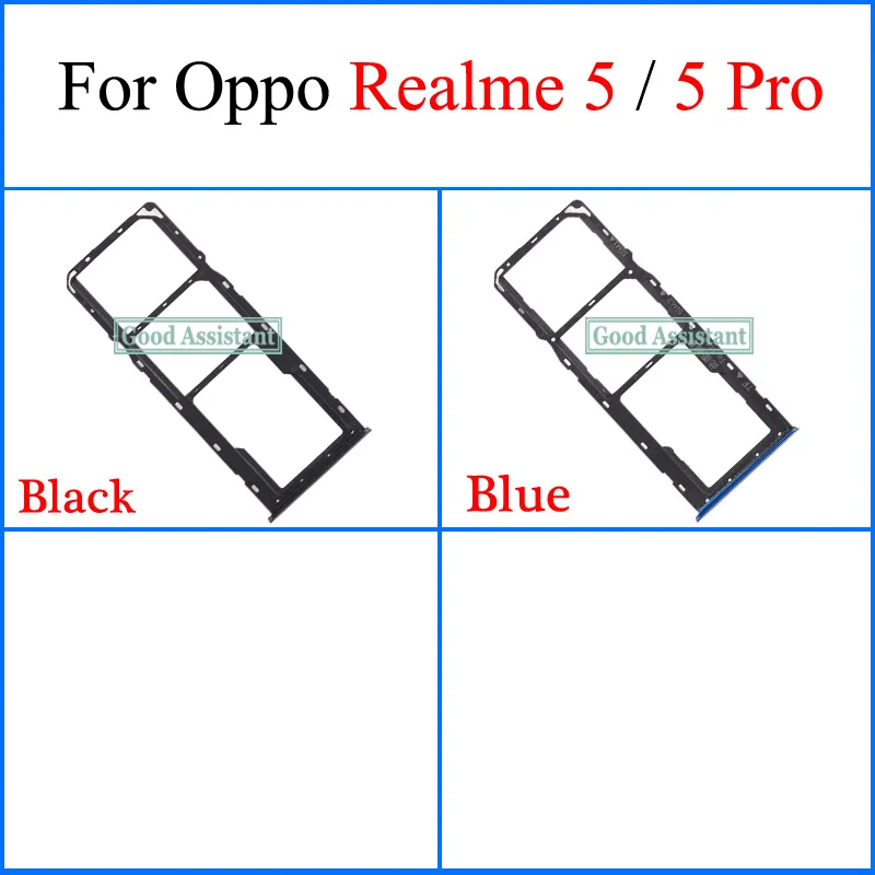 For Oppo Realme 5 Rmx1911 Realme 5 Pro Rmx1971 Sim Tray Micro Sd Card Holder Slot Parts Sim Card Adapter Mobile Phone Housings Frames Aliexpress