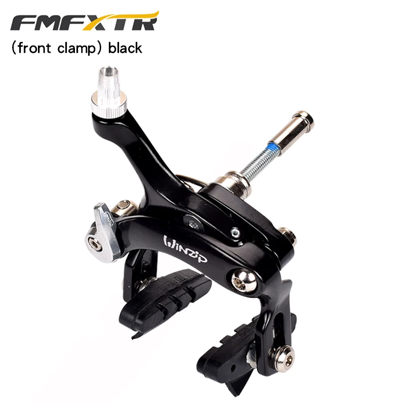 FMFXTRBicycle дорожный автомобиль dead fly тормозной дорожный зажим тайвань Winzip profit Pu двойная ось C тормоз передний и задний тормоз - Цвет: Black front clamp