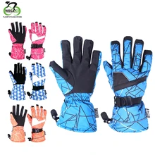 Перчатки для катания на лыжах мужские и женские утепленные фланелевые зимние теплые перчатки для сноубординга лыжные перчатки с защитой от холода ветрозащитные зимние варежки водонепроницаемые