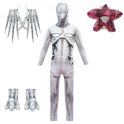 862-5pcs Demogorgon костюм на Хэллоуин для взрослых странные вещи человек-пожиратель цветок страшная крепостная Косплей карнавальные вечерние маска - Цвет: 862-5pcs