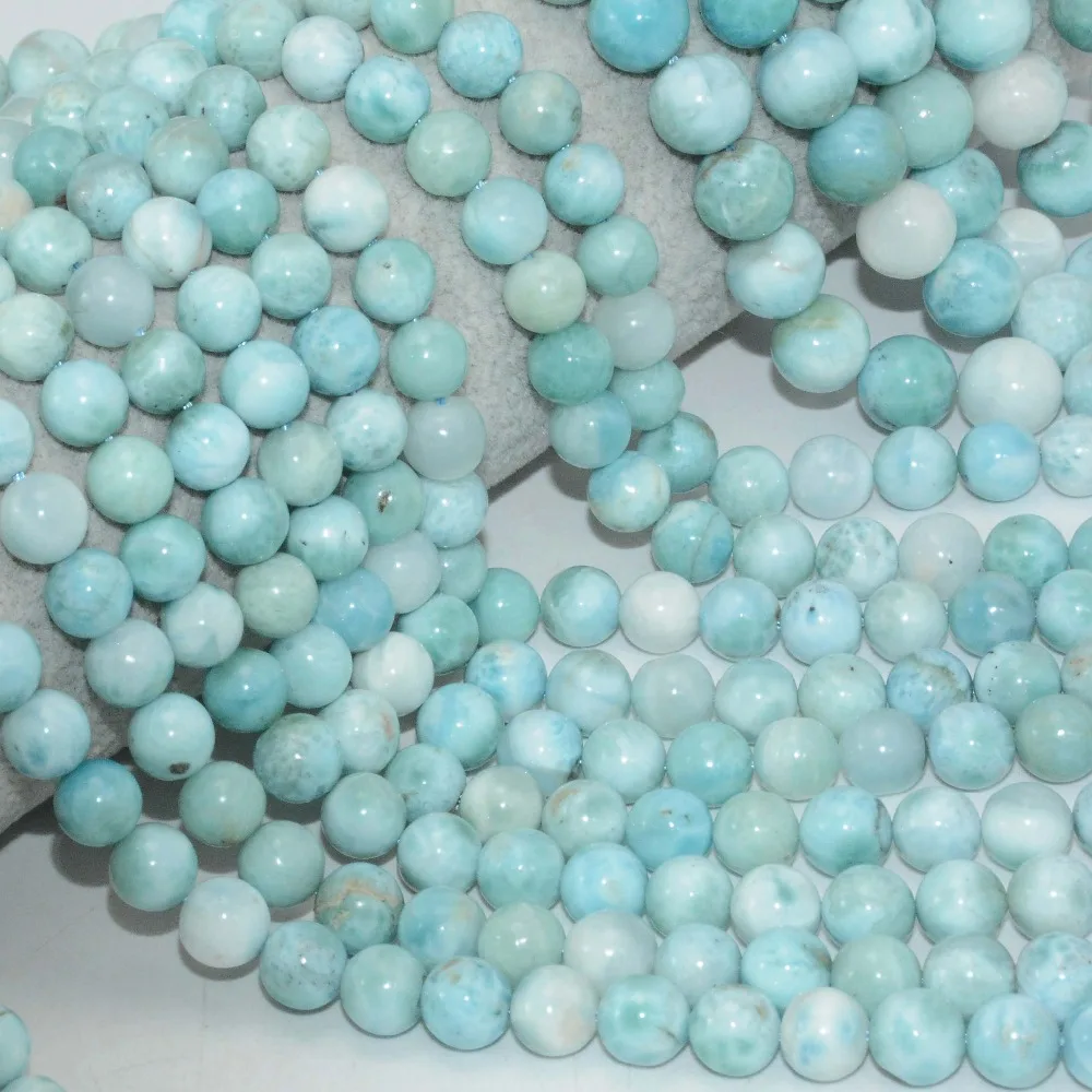 Натуральный Larimar Свободные Круглые бусины 8 мм, 8,5 мм, 10 мм-средний уровень качества