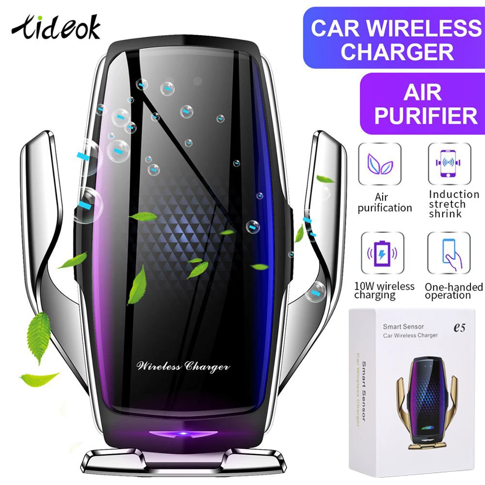 Автоматическое зажимное автомобильное беспроводное зарядное устройство 10 Вт