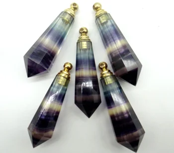 

Natural stone fluorite Quartz Crystal Opal tiger eye Turquoises aventurine pendant for diy Jewelry making necklace Accessories