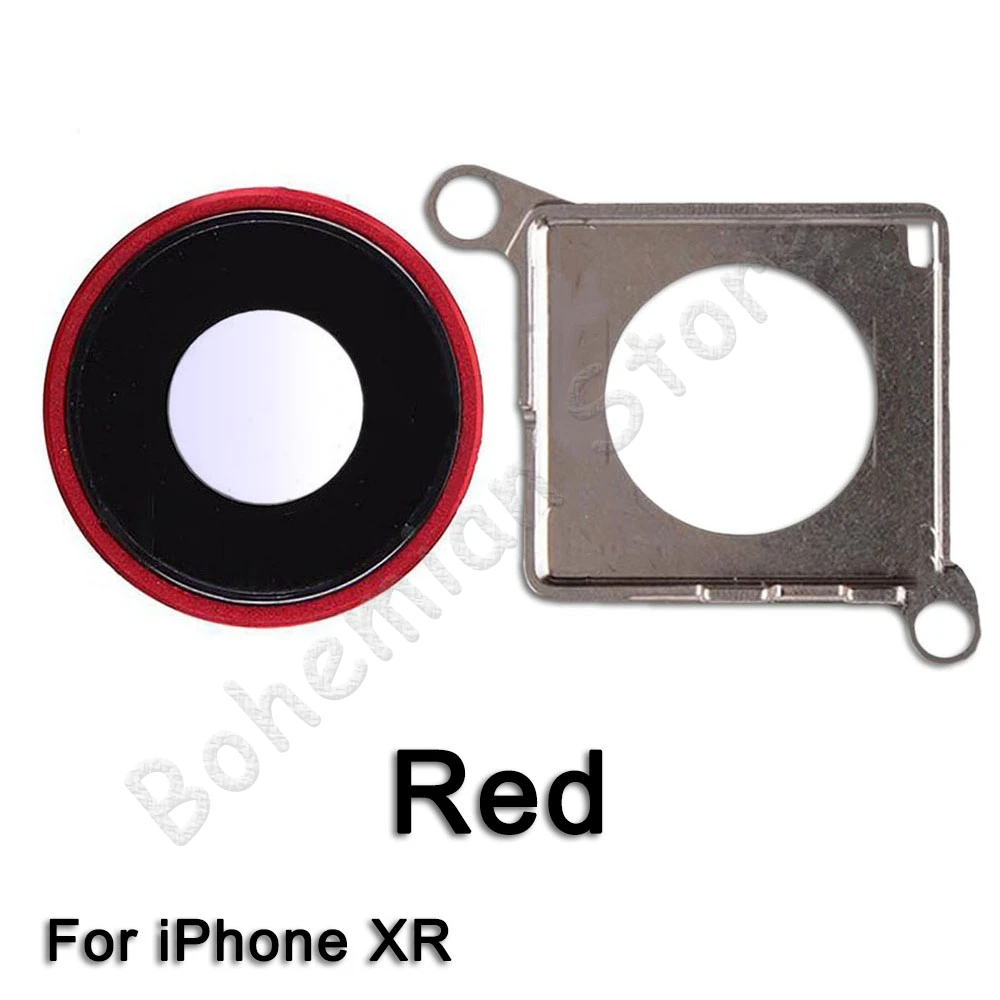 Для iPhone X Xs Max XR сапфировый Кристалл задняя камера стеклянная крышка для объектива оригинальные запасные части - Цвет: XR Red