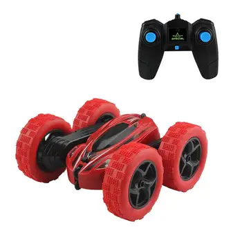 

360 Degrees Rotating Double Sided RC Stunt Car with Light 1:24 Modeling Toy for Kids with Music