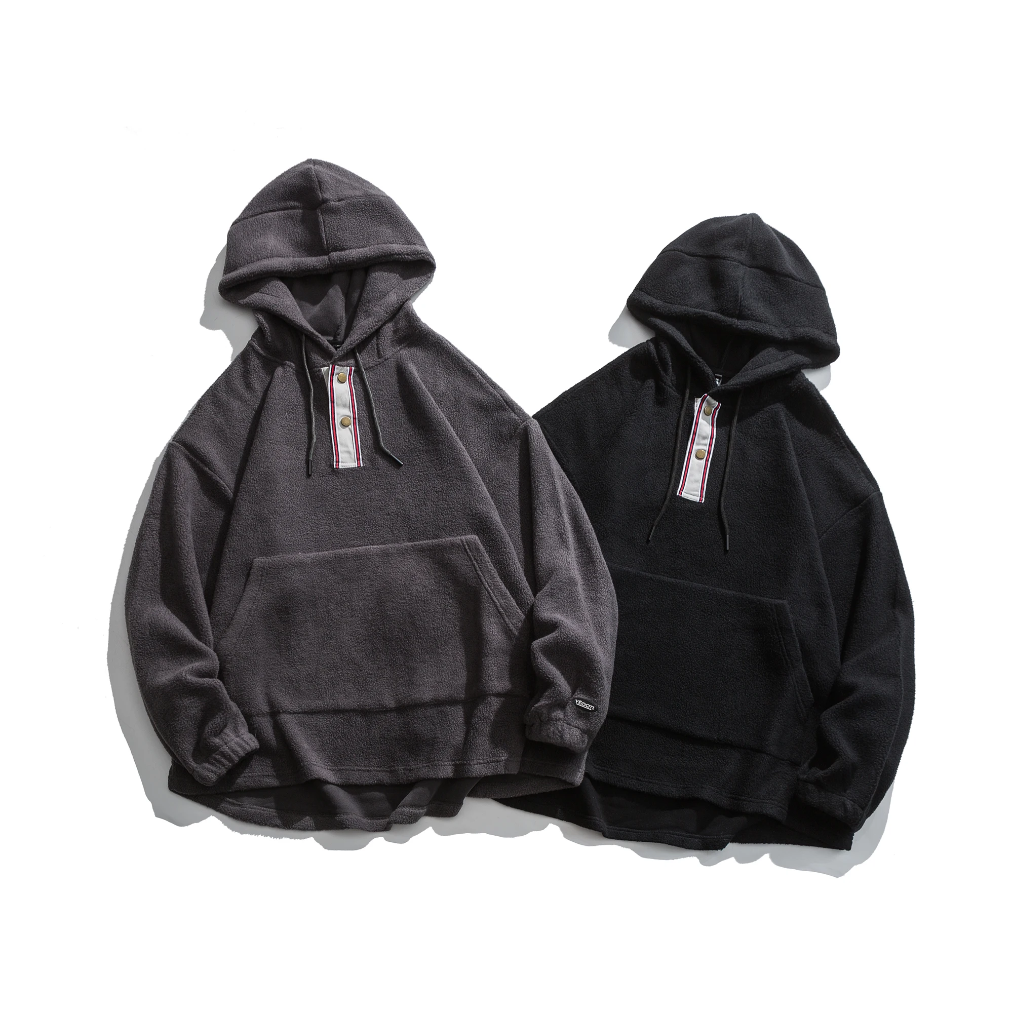 

2021 men's fall/winter new lamb wool label hooded pullover sweater