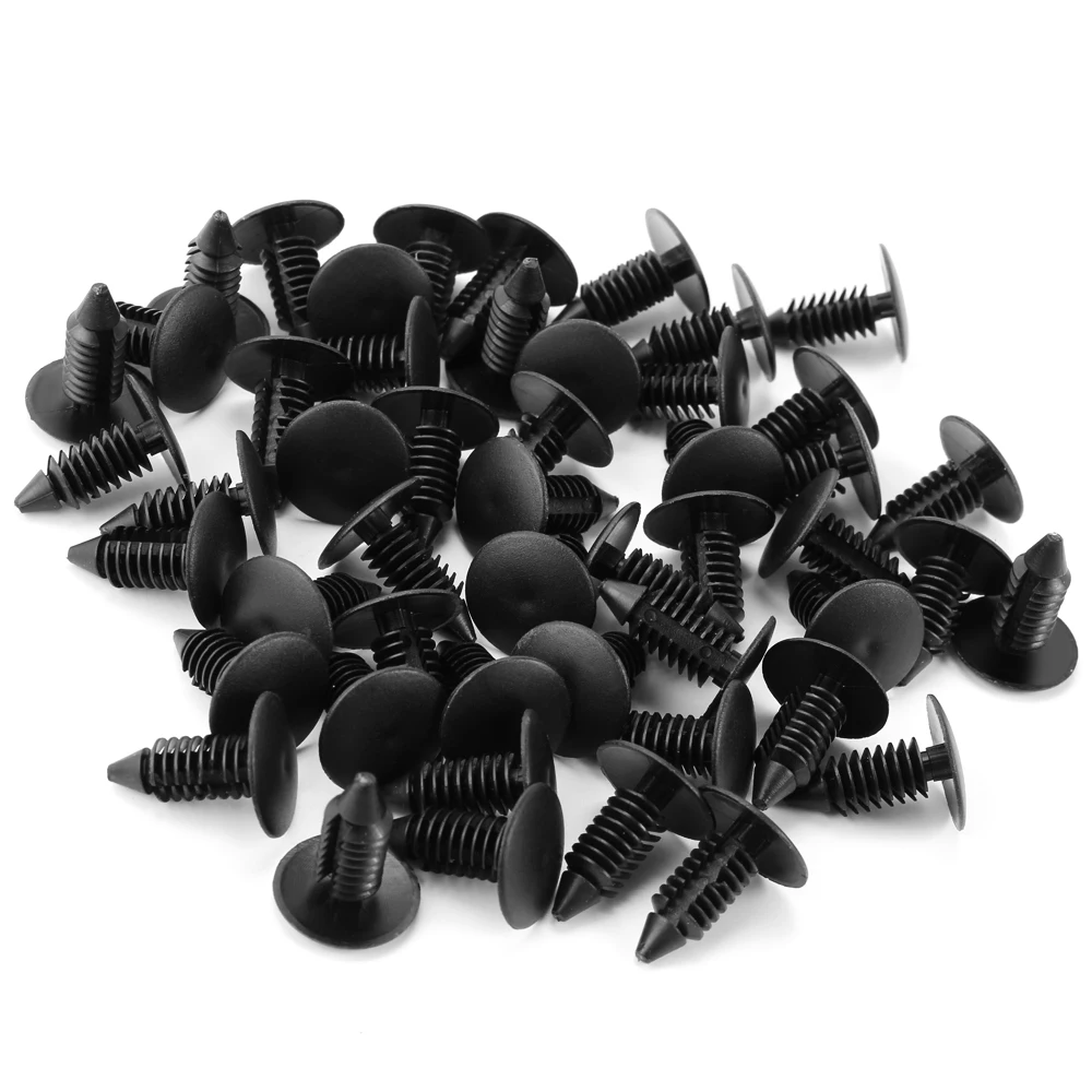 Car Fastener 8mm Hole Clips Rivet For peugeot 307 206 308 3008 306 407 205 508 406 1007 Traveller Expert Car Fastener Clips Auto Fastener Clips Car Retainer Clips Car Fastener Clip 50Pcs