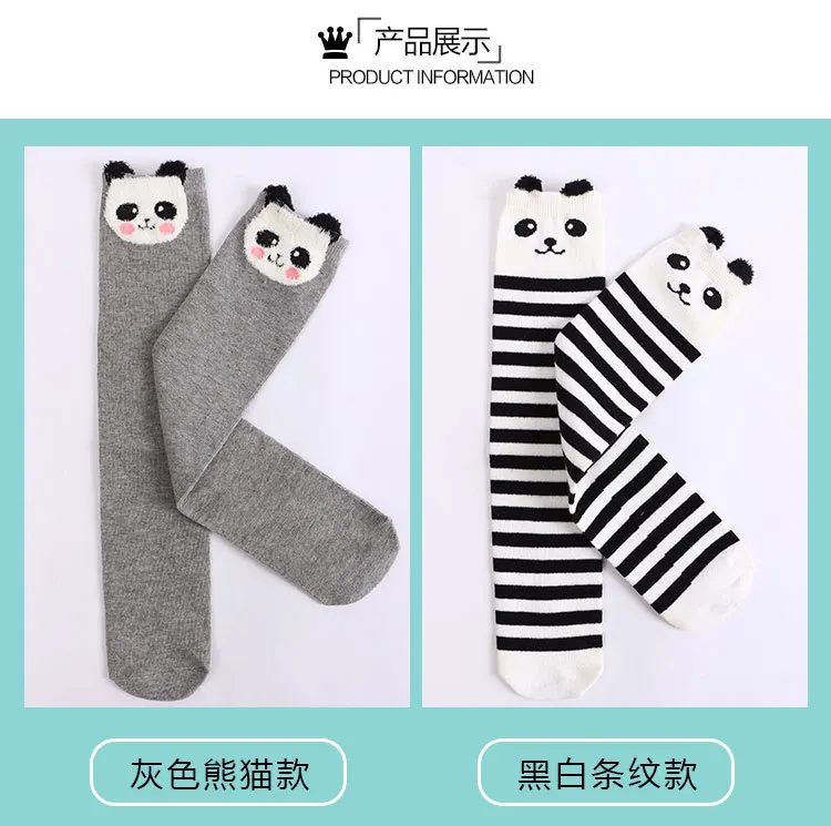 Spring And Autumn Stripes Polka Dot Children's Socks Cute Princess Cotton Stockings Baby Crawling Kneecap Children's Socks