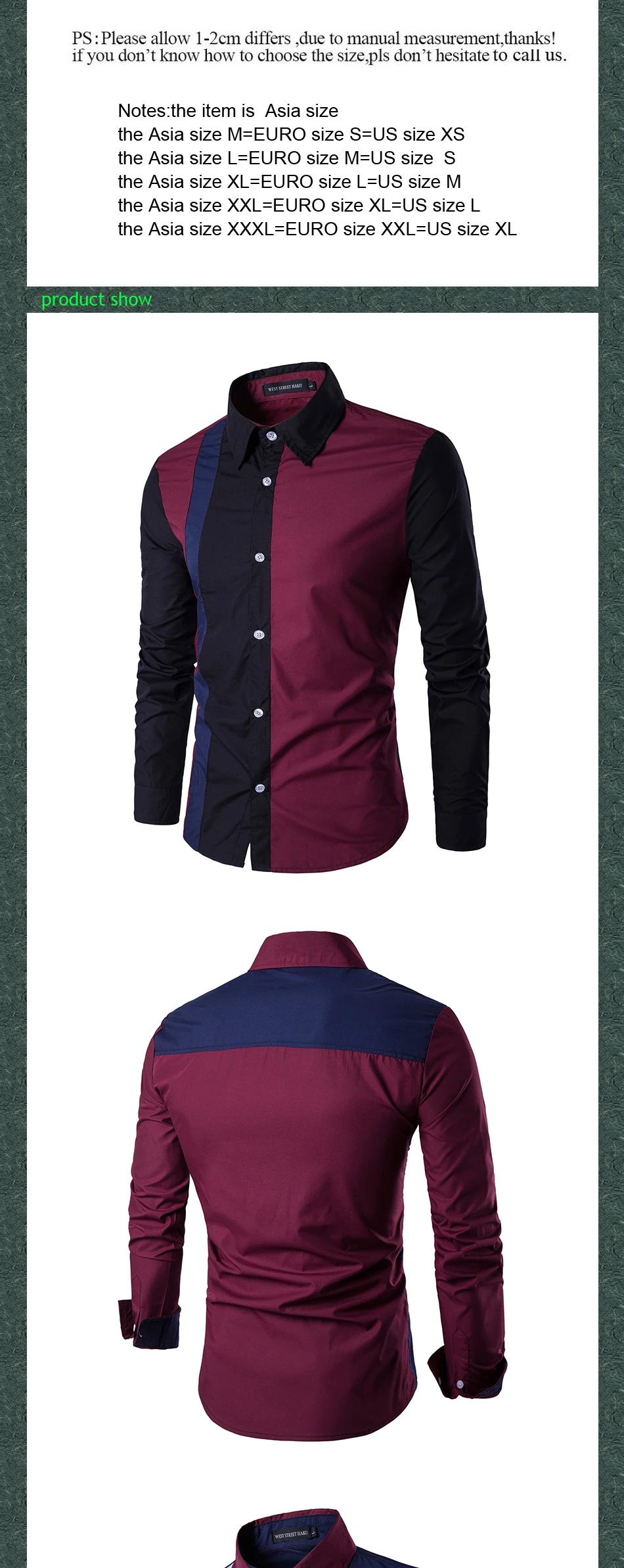 Новинка, модная повседневная рубашка camisa, Лоскутная, хлопковая, с длинными рукавами, деловая, мужская, повседневная, мужская рубашка, camisa masculina