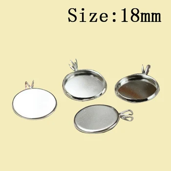 

Wholesale 300PCS 10/12/14/16/18/20MM The silver-plated tray base V time gem into the bottom tray diy Jewelry Accessories