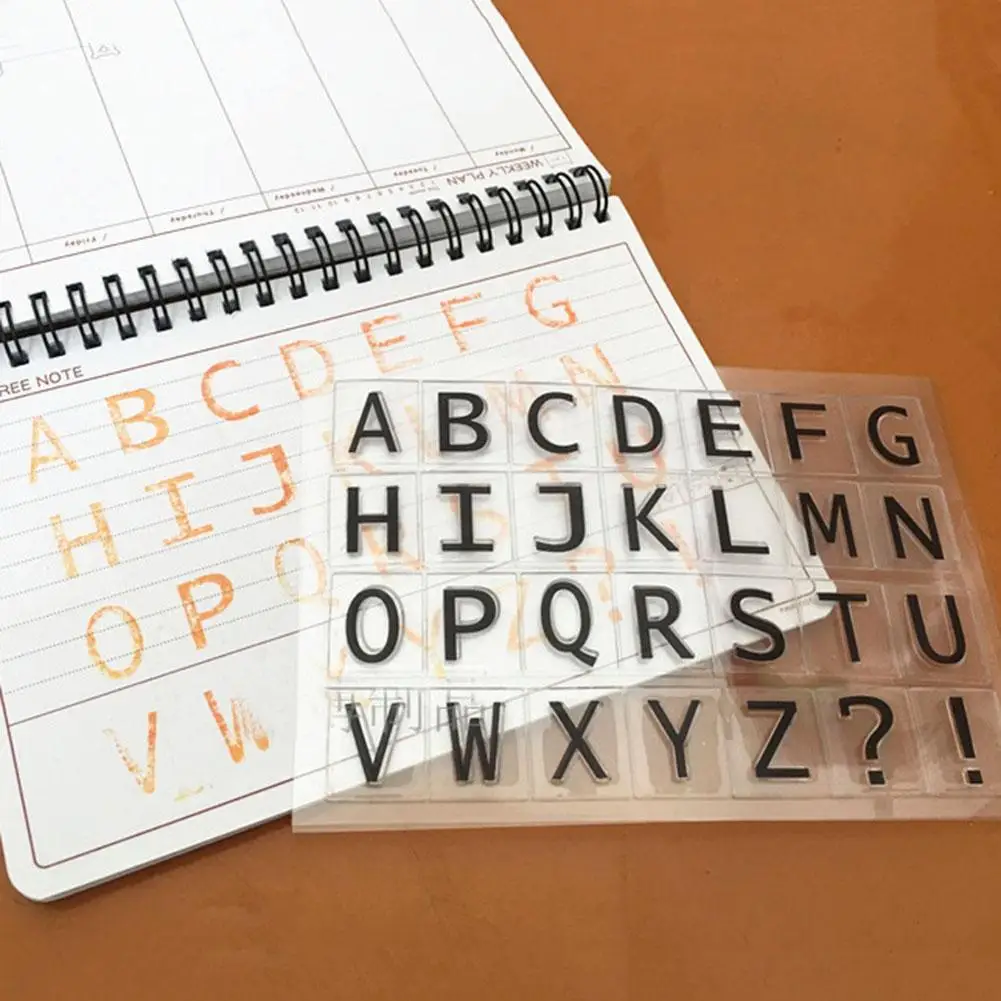 Английские буквы штамп силиконовый прозрачный печать шаблон DIY Скрапбукинг